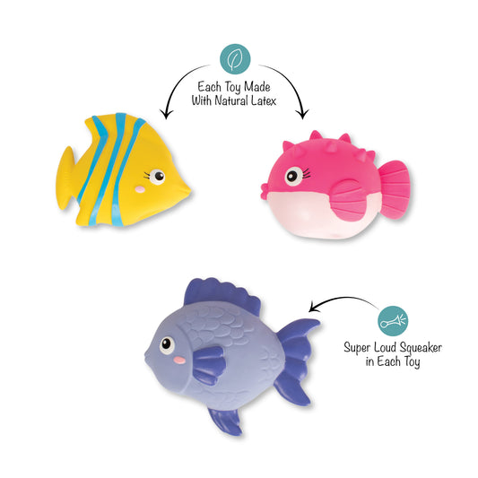 Latex Goldfish Set Dog Toy