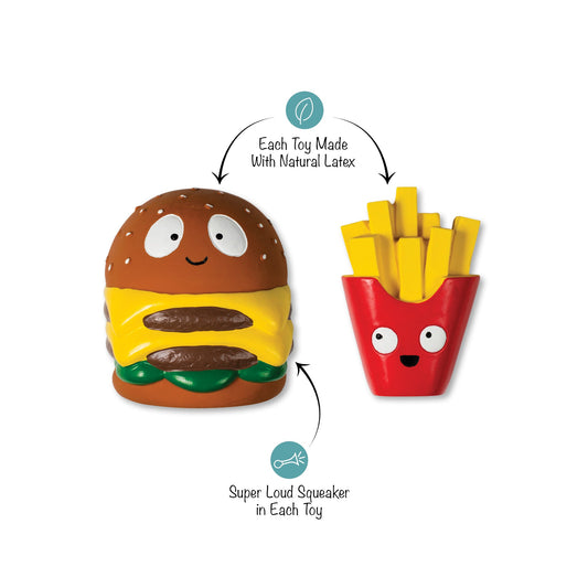 BIG BUNS, SMALL FRY 2 PIECE LATEX DOG TOY