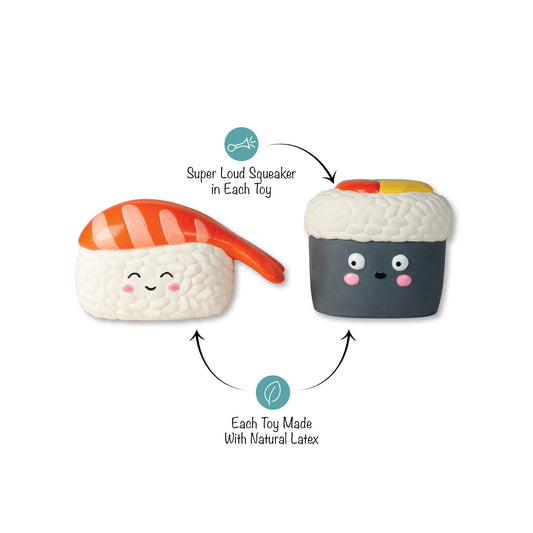Latex Sushi Set Dog Toy
